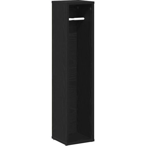 Maison Exclusive - Badezimmerschrank mit Rollenhalter Schwarz 20,