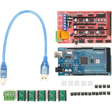 LCD-Steuerplatine für 3D-Drucker mit A4988-Modul und Aluminium-Anschlussblock für DIY-Treiber (1/5)