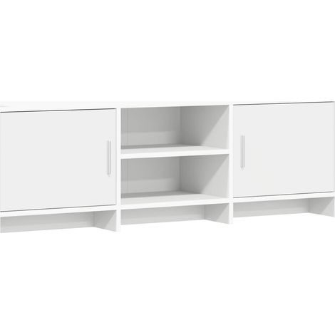 Meuble TV 130 x 33 x 47 cm Blanc Bois d'ingénierie vidaXL (1/5)