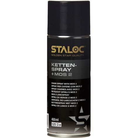 STALOC Kettenspray + MoS2  Langzeit-Schmierstoff  für Mottorradketten, Scharniere, Kupplungen uvm.  400 ml