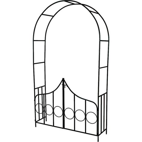 Supporto da giardino a traliccio per rose ad arco 240 cm per piante rampicanti con cancelletti 2008079