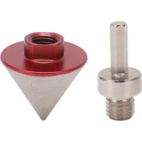 48-mm-Diamant-Fasenfräser mit Adapter, 60°-Winkel-Kegelfasenfräser für Marmor und Glas