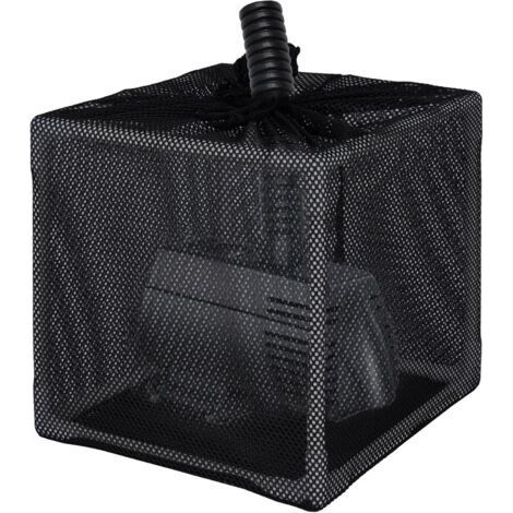 Filtre pour Étang Extérieur Anti-Colmatage avec Sac en Nylon à Cordon, Poche de Filtration pour Pompe d'Étang 25 cm (1/4)