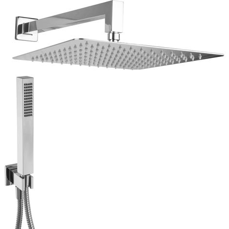Système de douche encastré PaulGurkes avec douche de tête et douche à main sans robinetterie