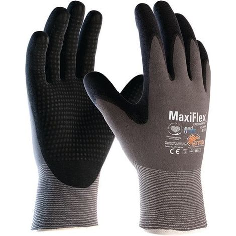 ATG Handschuhe MaxiFlex Endurance with AD-APT 42-844 Gr.9 grau/schwarz (1/2)