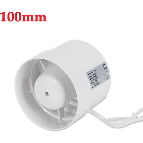 100 mm 12W 220V Rohrventilator Rohrlüfter Wand Abluftventilator Home Bad Küche Garage (1/5)