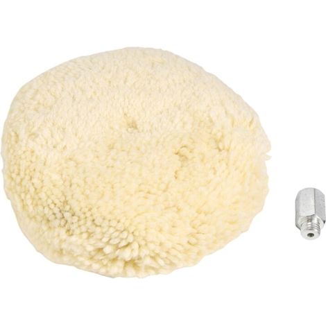 Tampon de Polissage en Laine à Double Face 7 Pouces avec Boulon 5/8 (Paquet 1) (1/4)