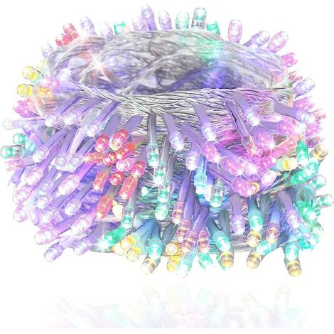 Guirlande lumineuse - Guirlande lumineuse RGBY de 2 m alimentée par 3 piles AA, idéale pour les décorations intérieures et extérieures.