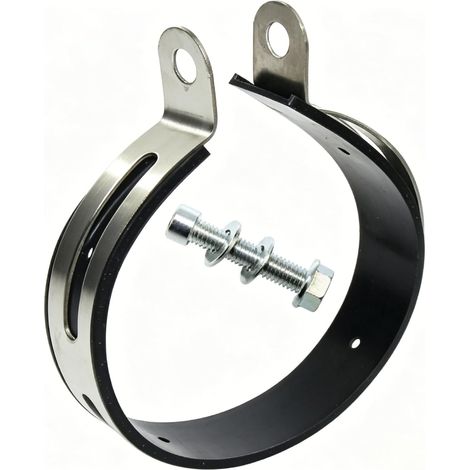 Collier de serrage pour pot d'échappement de moto, support universel pour pot d'échappement et silencieux, compatible avec la plupart des motos (1/5)