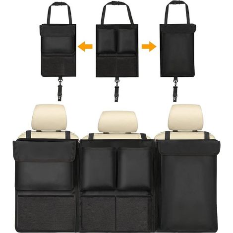 Bolsa organizadora para maletero de coche - desmontable - gran capacidad - plegable - negra (1/5)