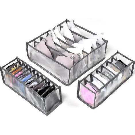 Organisateur de sous-vêtements, kit de séparateurs de tiroir, boîte de rangement pliable pour placard (1/5)