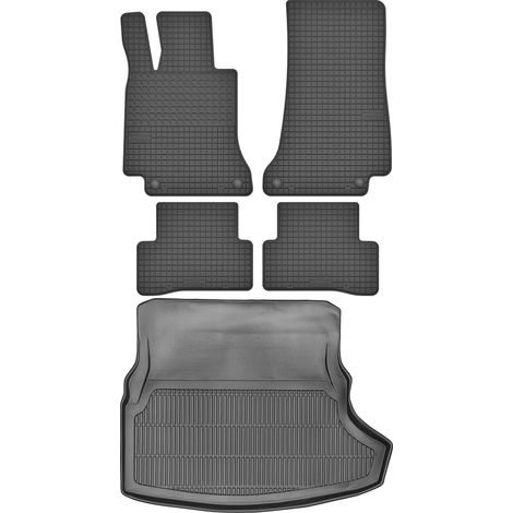 Set di tappetini in gomma per auto e tappetino per bagagliaio per Mercedes Classe C IV W205 Berlina/Limousine dal 2014