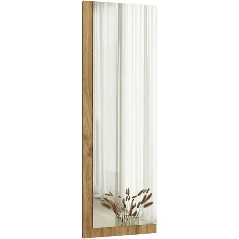 Specchio Solbiate, Forma Rettangolare, Tipologia a Parete, Colore Struttura Trasparente, 40x120h cm Marrone Noce