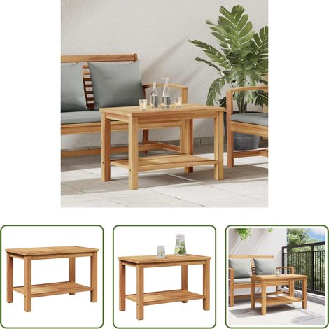 Table basse extérieure - Table basse Marron 70 x 40 x 45 cm Bois de teck solide (1/5)