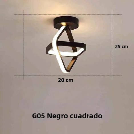 (Noir 25W) Applique murale LED moderne de style nordique pour couloir (1/5)