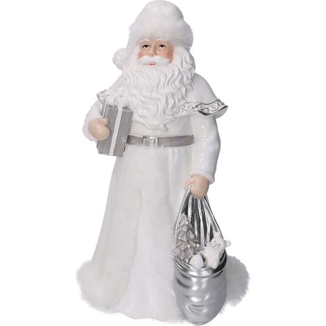 Babbo natale in resina bianco cm 16x15,5xh31 (1/3)