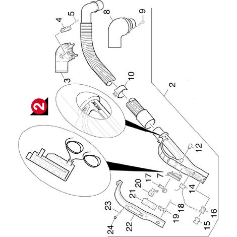 FLEXIBLE COMPLET pour PIECES ASPIRATEUR NETTOYEUR PETIT...