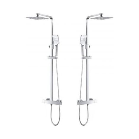 Colonne de Douche Thermostatique en Acier Chromé GIORGYSHOP : Élégance et Confort pour Votre Salle de Bains (1/3)
