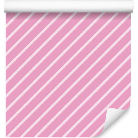 Carta da parati rosa con motivi rosa cipria, centro rosa cipria 50x1000 cm (1/5)