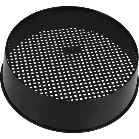 Tamis à Sol Rond en Plastique Noir pour Tri Précis des Particules Tamis à Roches et Gravier, Usage en Aménagement et Chantier, Facile à Utiliser (1/5)