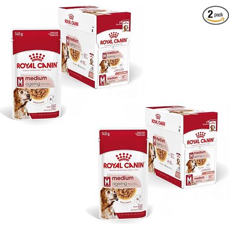 Medium Ageing 10+ Pack Double 2 x 10 x 140 g Nourriture Humide pour Chiens de Taille Moyenne 11 à 25 kg A partir de 10 Ans pour favoriser Le vieillissement en Bonne santé (1/5)