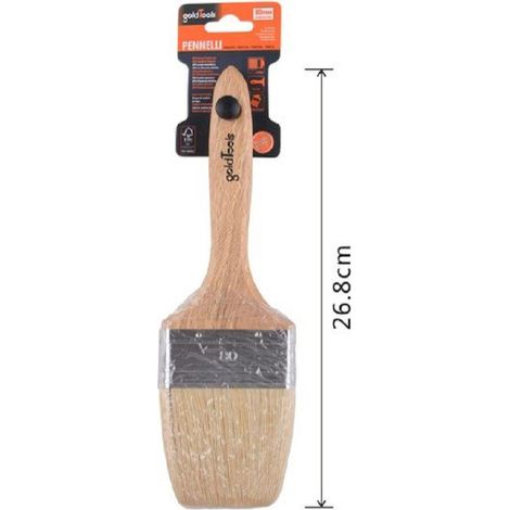 Kaela - Pennello Piatto 26.8 Cm Con Manico In Legno Setole Morbide Pittura Vernice 90208 - (1/2)