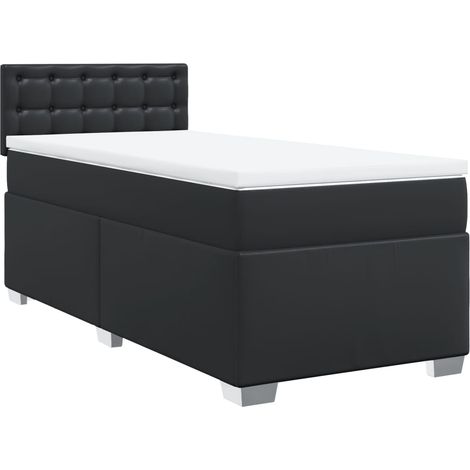 Maison Exclusive - Cama box spring con colchón cuero sintético ne (1/5)