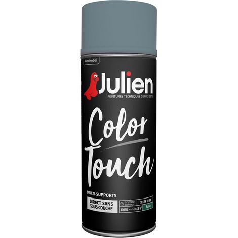 Peinture aérosol Color Touch multi-supports - Satin Bleu Gris - 400 ml - Julien