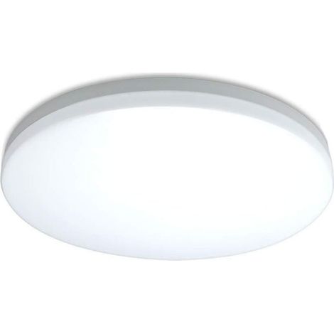 Plafonnier LED 12W, plafonnier 23 x 5 cm, étanche IP44, blanc neutre 4000K, lumière LED ronde pour salle de bain, chambre, couloir, entrée, cuisine - RW (1/5)