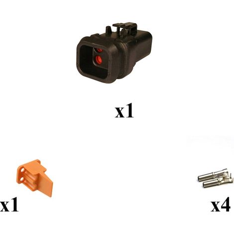 Kit connettore serie DTP maschio porta femmina 4 vie EE01