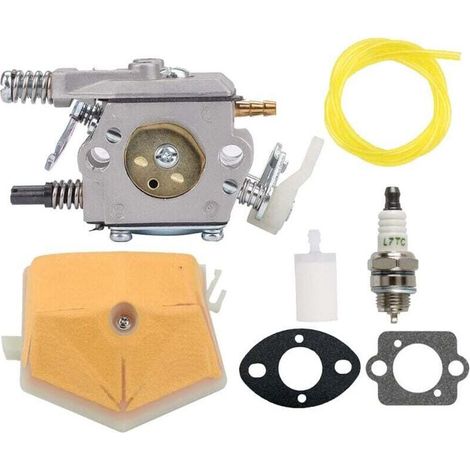 Carburateur pour Tronçonneuse Husqvarna 50 51 55 Rancher - Compatible WT-170-1 et WT-170 - Pièce de Rechange 503281504 - Remplace Filtre à Air et Bobine d'Allumage (1/4)