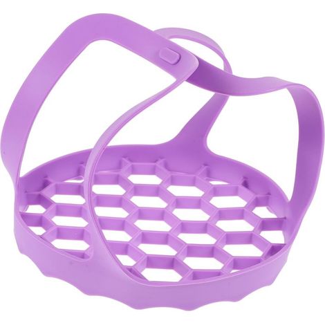 Support pour autocuiseur, ustensiles de cuisine en silicone, cuiseur vapeur multifonction Instant Pot anti-brûlure, grille de levage, support pour cuiseur vapeur en silicone sans BPA (violet) (1/5)
