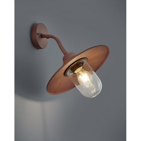 Wandleuchte 1xE27 Brenta Rostglas Diffusor IP44 Trio Beleuchtung (1/5)