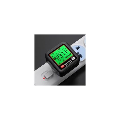 Testeur de fil de terre pour testeur de prise, écran LCD Test de Déclenchement RCD Vérification de Phase de polarité Détecteur de Prise électrique AC30-260V 45-65Hz (1/5)