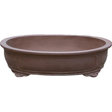Vaso per bonsai ovale in gres 117x91,5x26 cm - WY27
