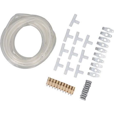 Tétine d'abreuvoir pour lapin avec flexible transparent 0.3in 16.4ft en cuivre pur montage rapide système d'abreuvage auto pour clapier (1/5)