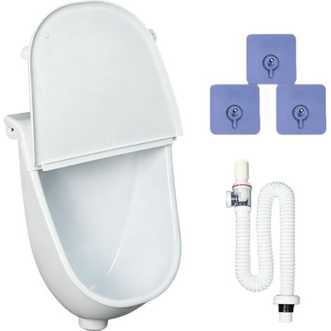 Urinoir mural avec couvercle, urinoir sans eau en plastique pour homme (1/5)