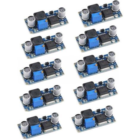FENOPLASTICALot de 10 Convertisseurs Buck DC-DC LM2596S 3,2–46 V à 1,25–35 V pour Arduino (1/4)