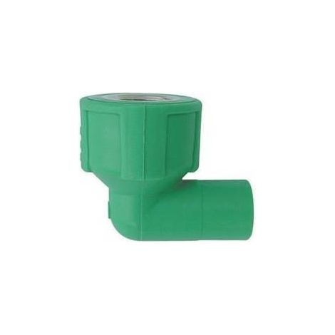 GOMITO FEMMINA FILETTATO IN POLIPROPILENE Misura: 1/2 x Diam. 20 M.