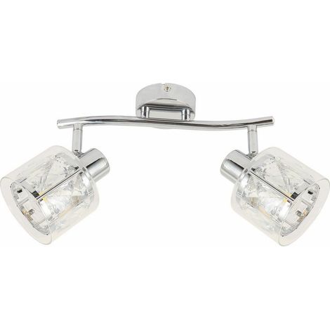 Plafoniera Elmo glamour cromata 2 luci E14 Reality (1/3)