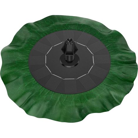 Fontaine solaire - 7 buses - Pompe solaire 1,4 W pour bain d'oiseaux - Idéale pour jardin, bassin, piscine ou abreuvoir à oiseaux - Diamètre 127 mm - Lotus