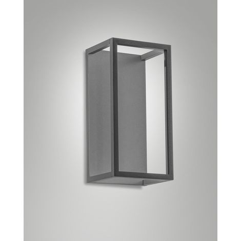 Luminaire extérieur LED Fabas Luce Spirit Dark Grey aluminium gris L 12,6 cm 8 W 3000 K IP54 1022 lm réf. 6535-21-294 (1/3)