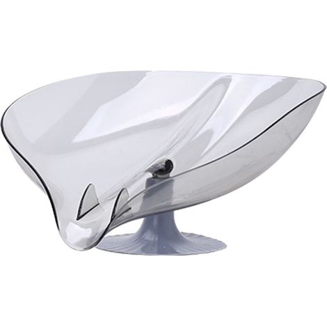 Support de vidange à ventouse pour évier, plateau de rangement pour éponges à vaisselle, organisateur de vidange en plastique gris pour évier de cuisine (1/5)