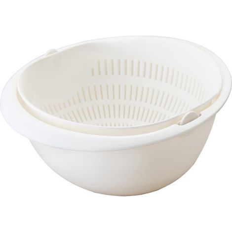 Passoire - Panier D Egouttage Double Couche - 23 X 23 X 10 5 Cm - Pour Fruits Legumes Riz Poisson - 1 Unite (1/5)