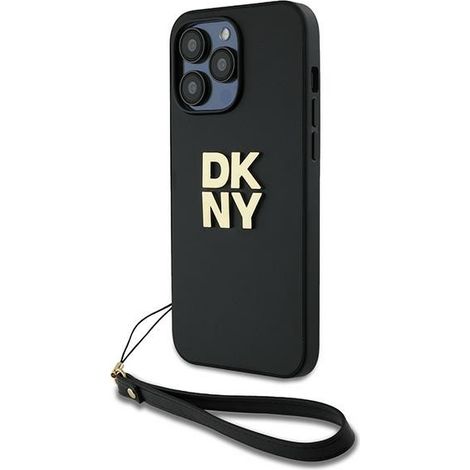 Coque rigide noire DKNY DKHCP14LPBSWSK pour iPhone 14 Pro 6,1" avec dragonne et logo d'origine (1/5)