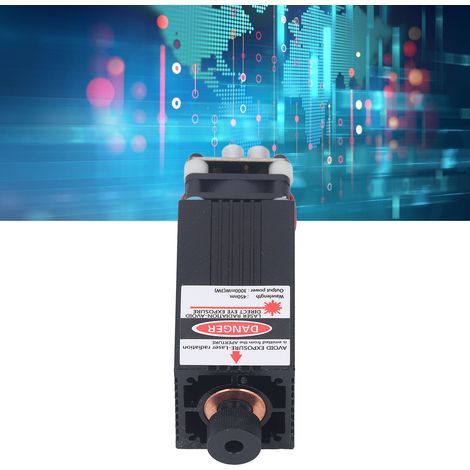 Tête laser bleue 3W 450nm, accessoire pour machine de gravure DIY, module laser 12V, mise au point réglable, tête laser à point haute puissance pour découpe laser CNC. (1/5)