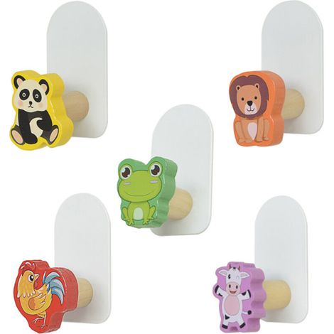 Lot de 5 crochets adhésifs pour animaux, sans perçage, installation facile (1/5)