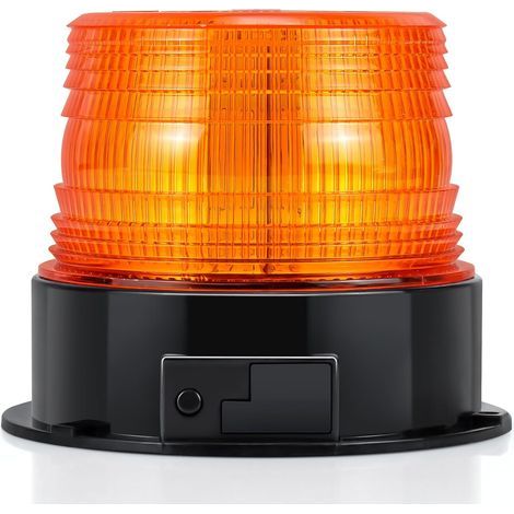 Appow Orange LED-Rundumleuchte, magnetische Blinkwarnleuchte für Fahrzeuge mit 12-80V Zigarettenanzünderstecker – kabellos, gelb (1/5)