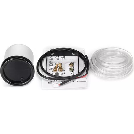 Manomètre de pression de suralimentation 52 mm (2 pouces) pour voiture, instrument auxiliaire, noir (1/5)