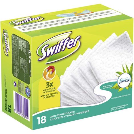 Swiffer Trocken Wischtücher Nachfüllpackung 18er mit Febrezeduft